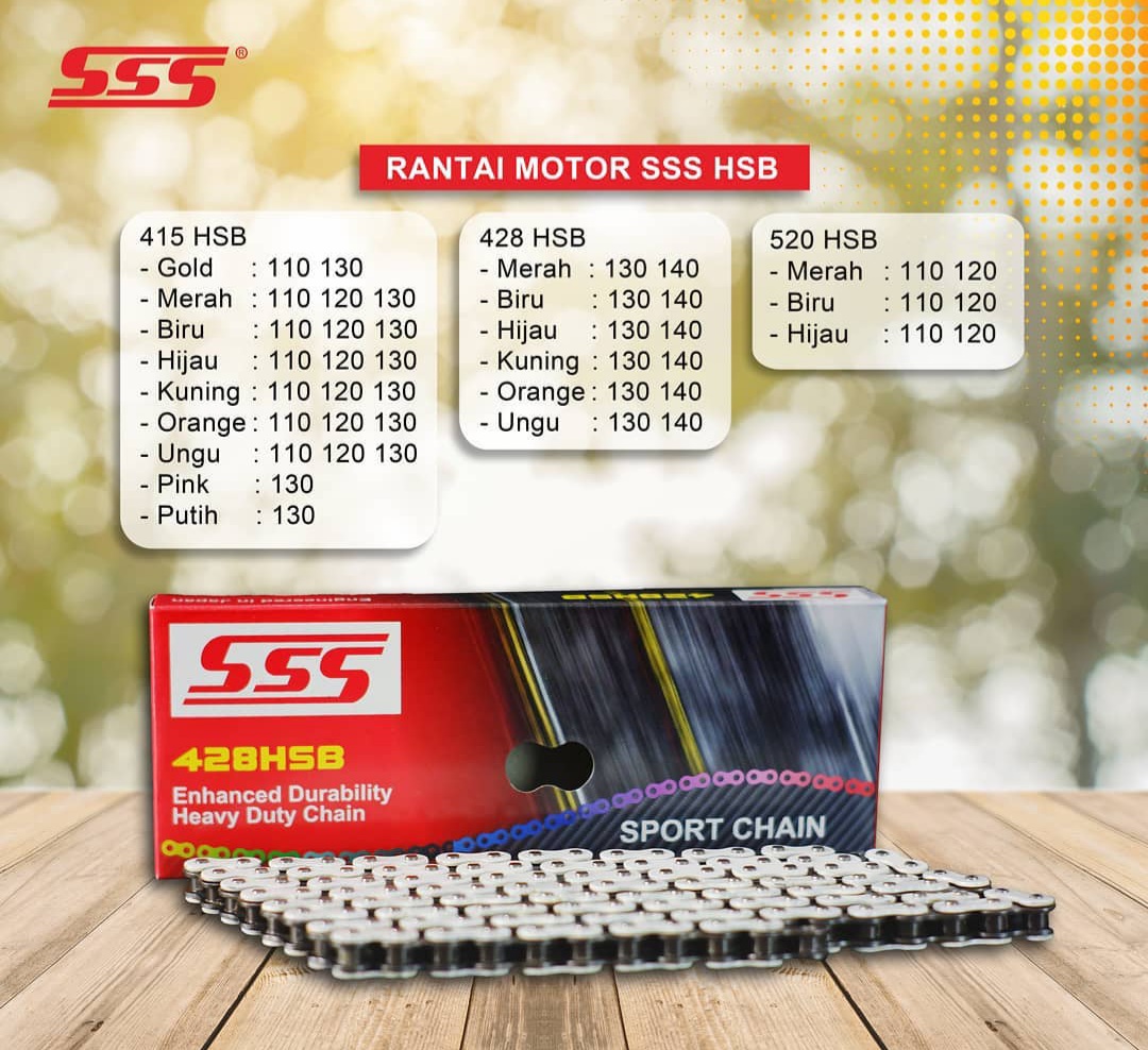 RANTAI SSS HSB 428-130 HIJAU 