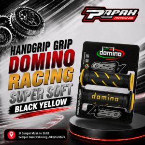 HANDGRIP GRIP DOMINO RACING SUPER SOFT BLACK YELLOW