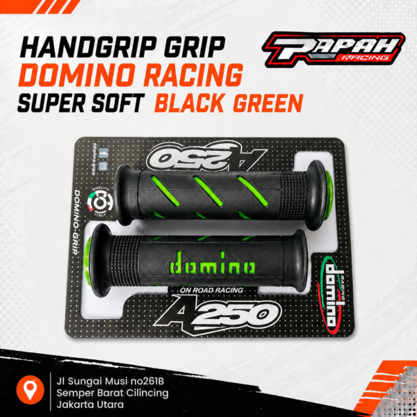HANDGRIP GRIP DOMINO RACING SUPER SOFT BLACK GREEN