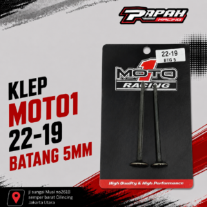 KLEP MOTO1 22-19 BATANG 5MM