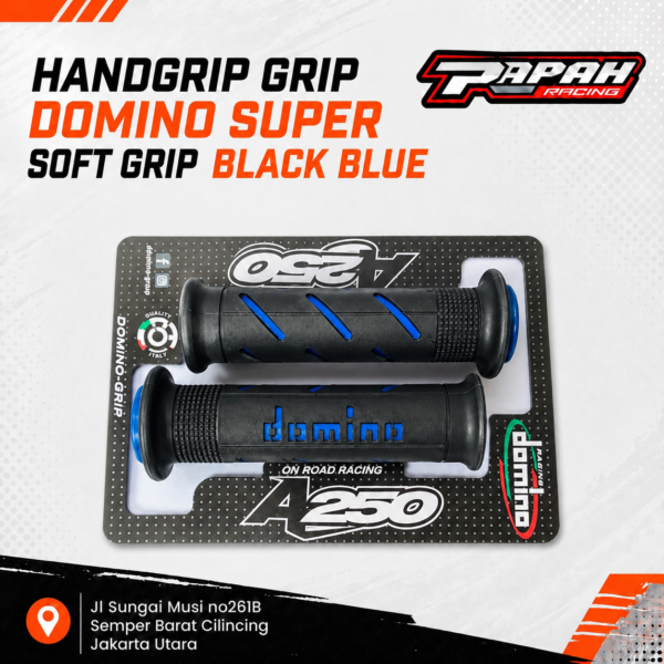 HANDGRIP GRIP DOMINO SUPER SOFT BLACK BLUE