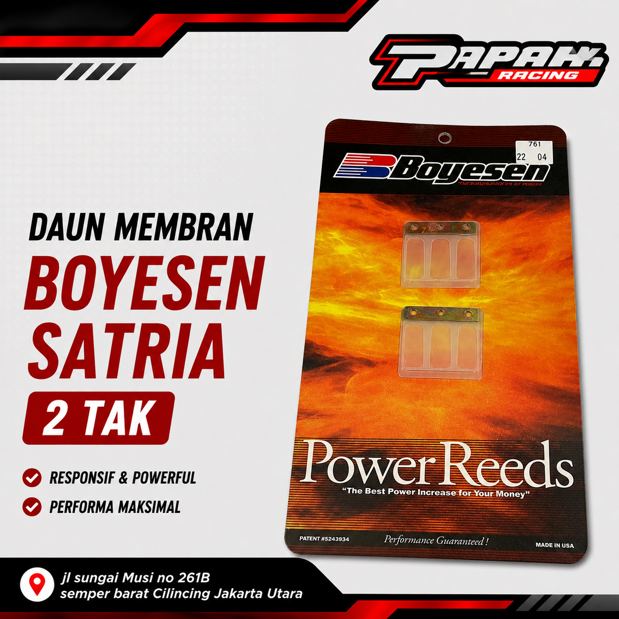 DAUN MEMBRAN BOYESEN SATRIA 2 TAK