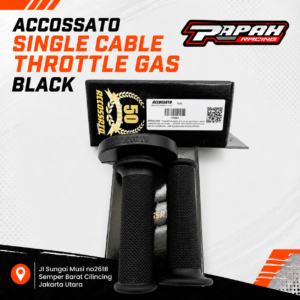 ACCOSSATO SINGLE CABLE THROTTLE GAS BLACK LOGO
