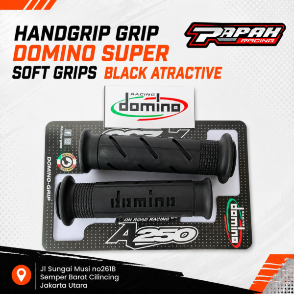 HANDGRIP GRIP DOMINO SUPER SOFT GRIPS BLACK ATRACTIVE