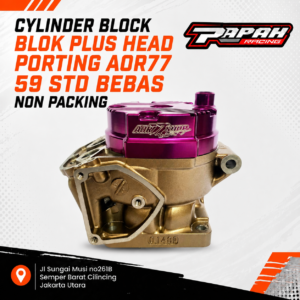 CYLINDER BLOCK BLOK PLUS HEAD PORTING AOR77 59 STD BEBAS NON PACKING