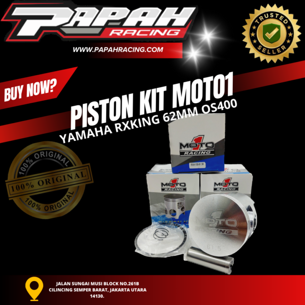 PISTON KIT MOTO1 YAMAHA RXKING 62MM OS 400