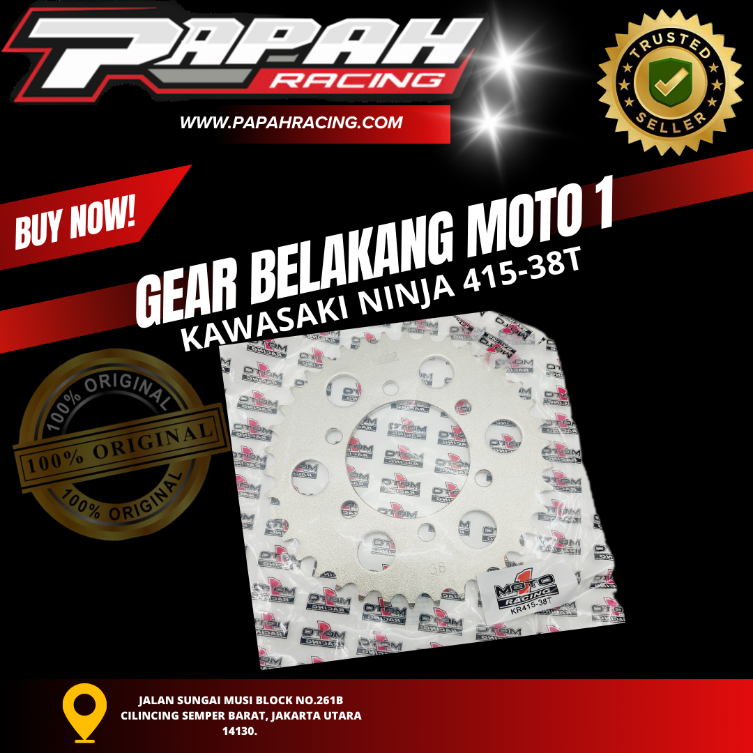 GEAR BELAKANG MOTO1 KAWASAKI NINJA 415-38T