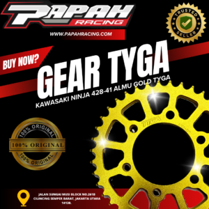 GIR GEAR TYGA KAWASAKI NINJA 428-41 ALMU GOLD TYGA (salin)
