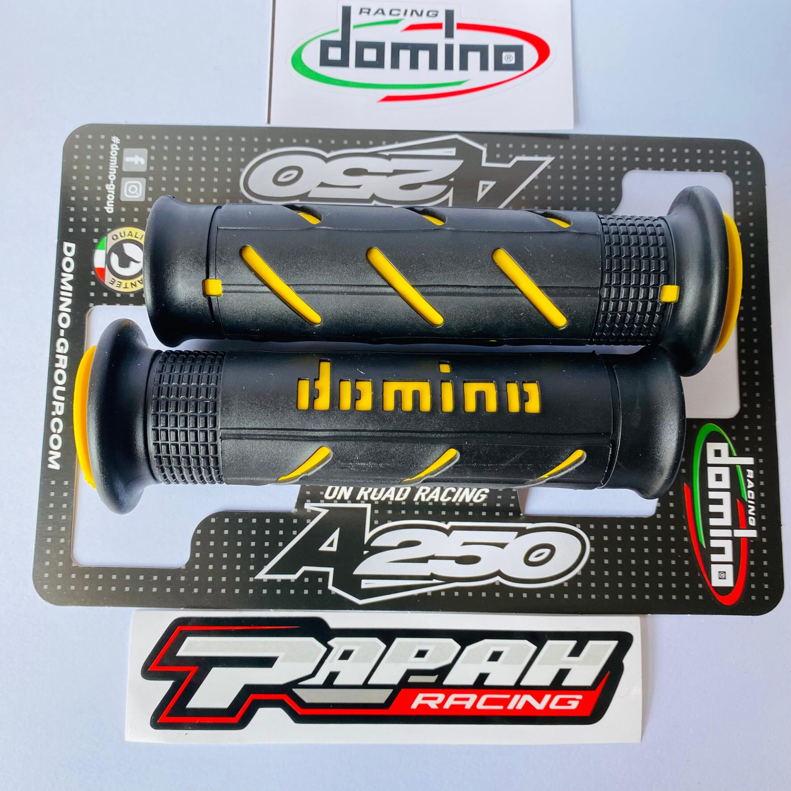 HANDGRIP GRIP DOMINO RACING SUPER SOFT BLACK YELLOW
