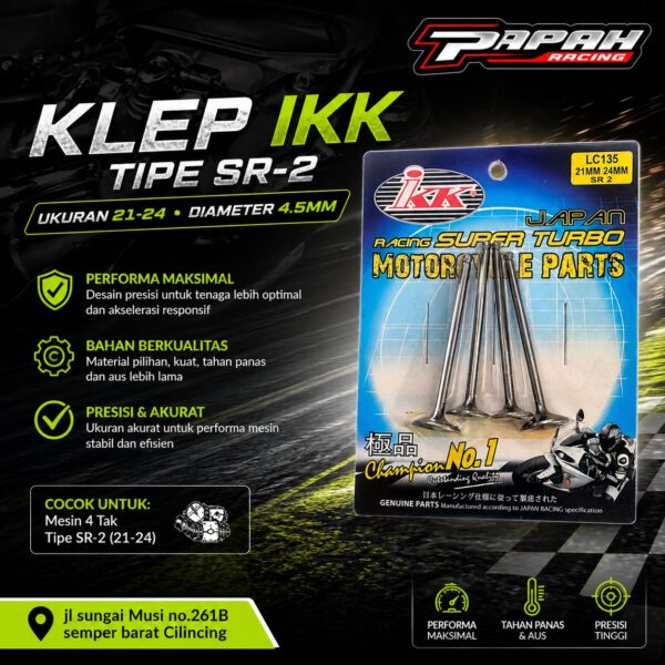 KLEP IKK TIPE SR-2 UKURAN 19-23 DIAMETER 4.5MM IKK