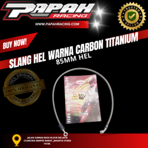SELANG SLANG HEL WARNA CARBON TITANIUM 85MM HEL