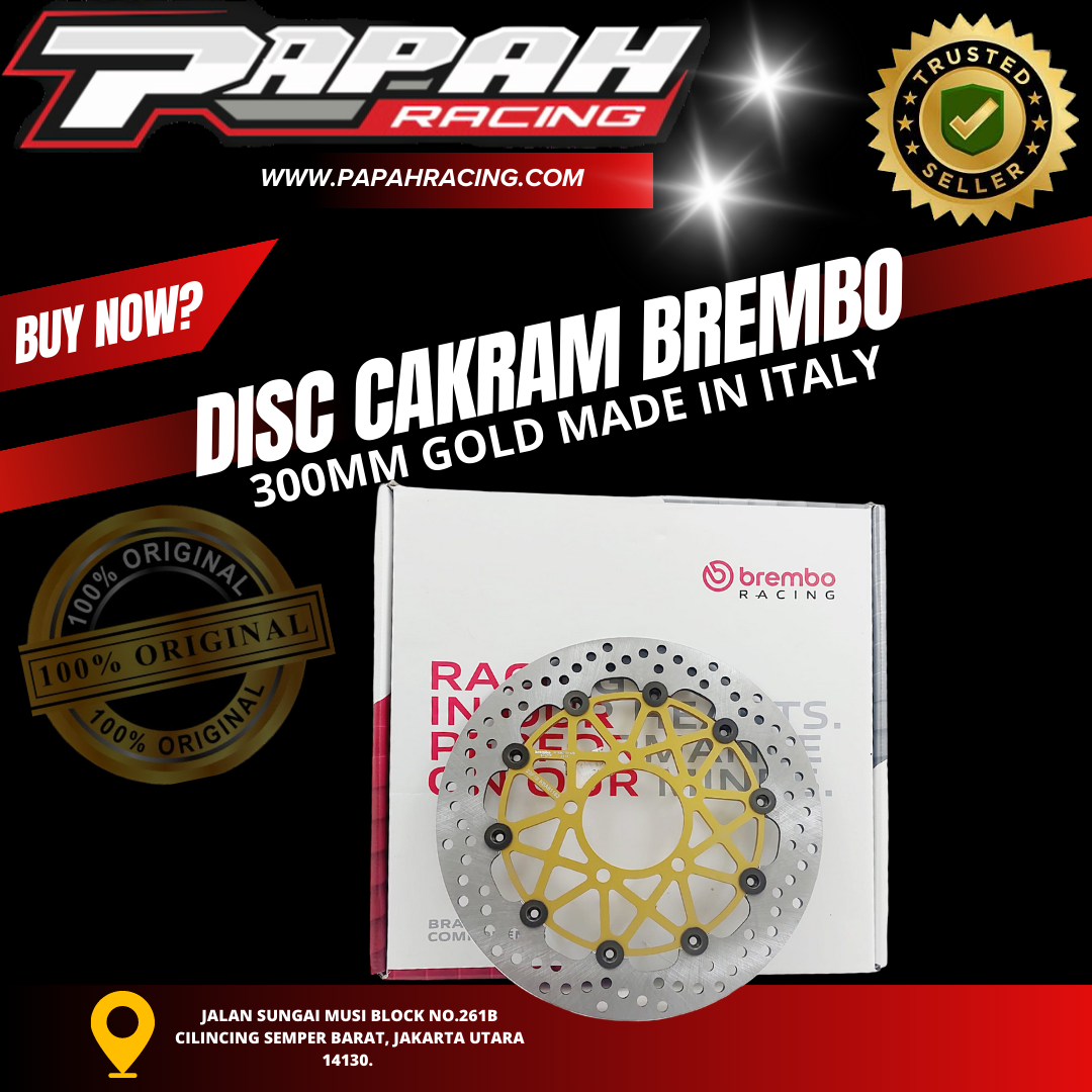 DISC PIRINGAN CAKRAM BREMBO 300MM GOLD MADE IN ITALY