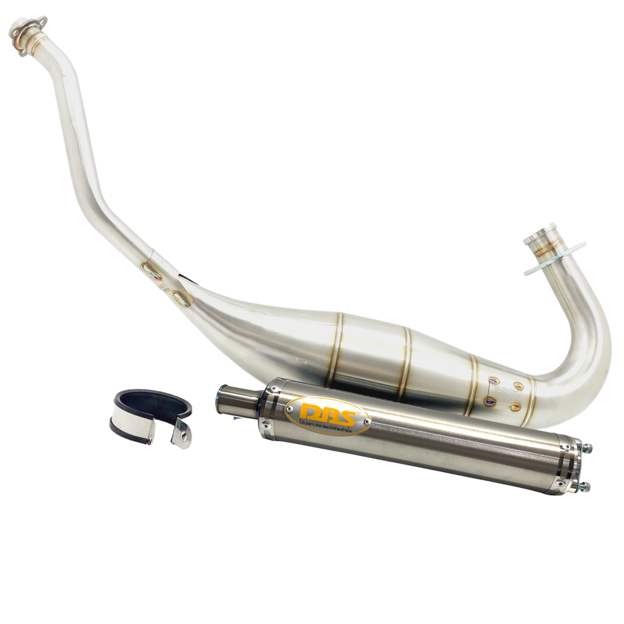 KNALPOT DBS STAINLES NINJA SS R SUPER COBRA SILENVER CARBON/TITANIUM - Gambar 3