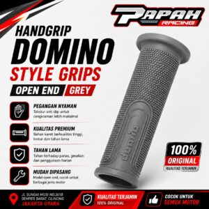 HANDGRIP GRIP DOMINO STYLE GRIPS OPEN END GREY