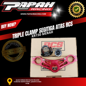 TRIPLE CLAMP SEGITIGA ATAS RCS KR150 MERAH