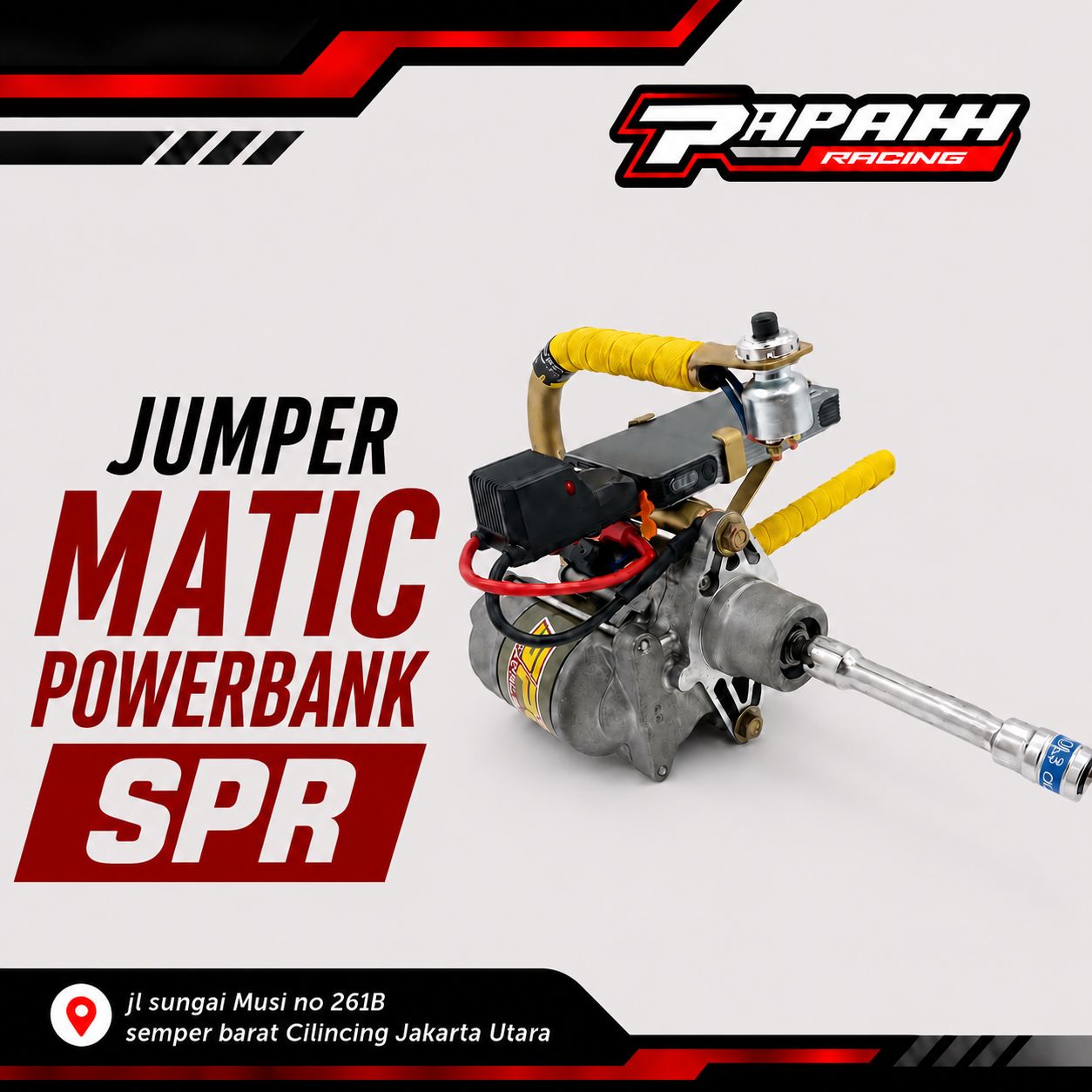 JUMPER STATER MATIC AKI UP 200CC SPR RACING - Gambar 2