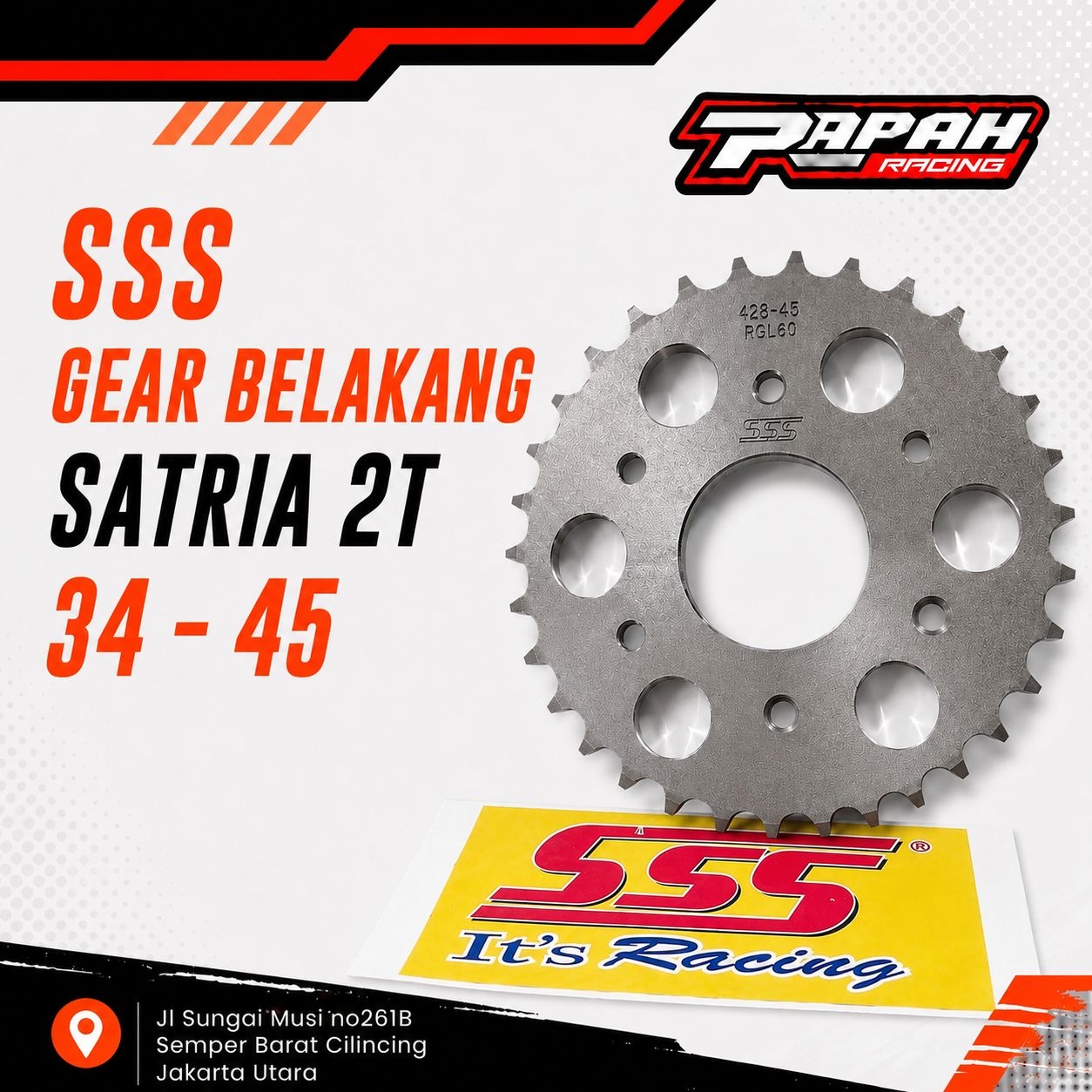 GEAR BELAKANG SSS SATRIA 2T 415