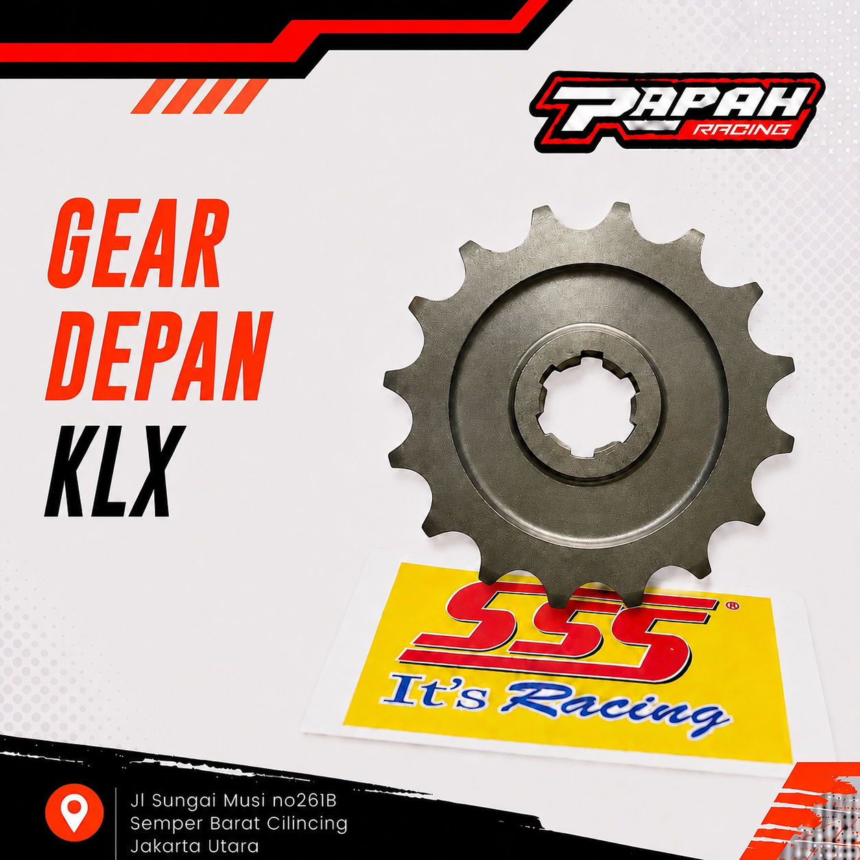 GEAR DEPAN SSS KLX 150 415 11T 12T 13T 14T 15T 16T 17T