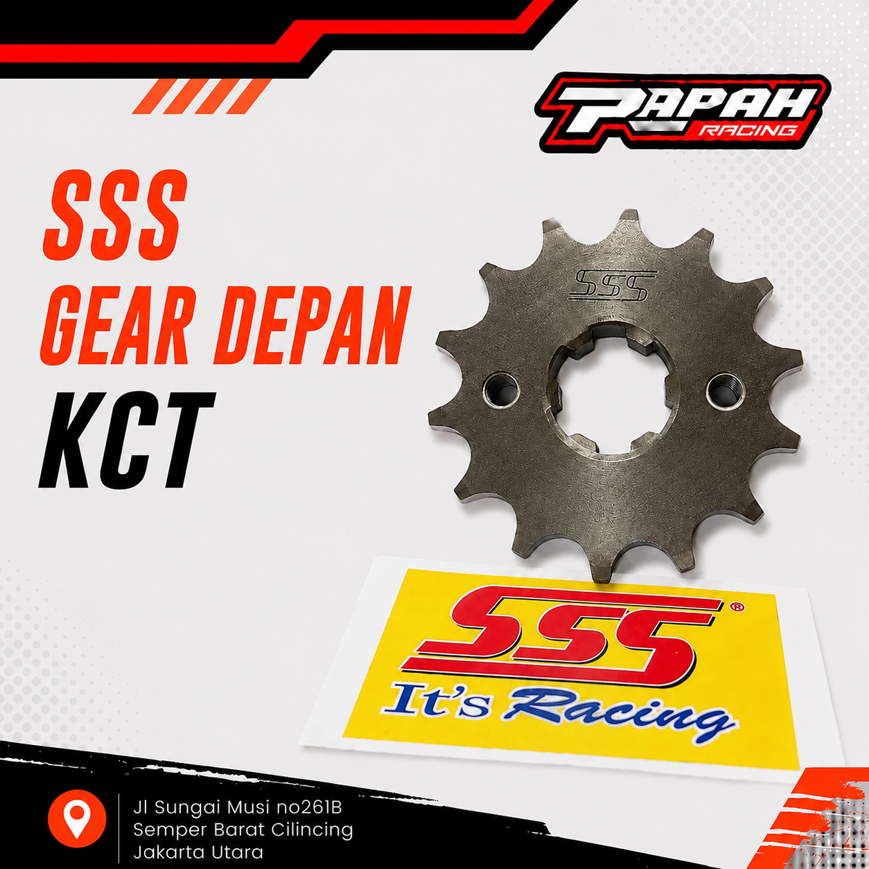GEAR DEPAN SSS HONDA KCT 415 11T 12T 13T 14T 15T 16T 17T