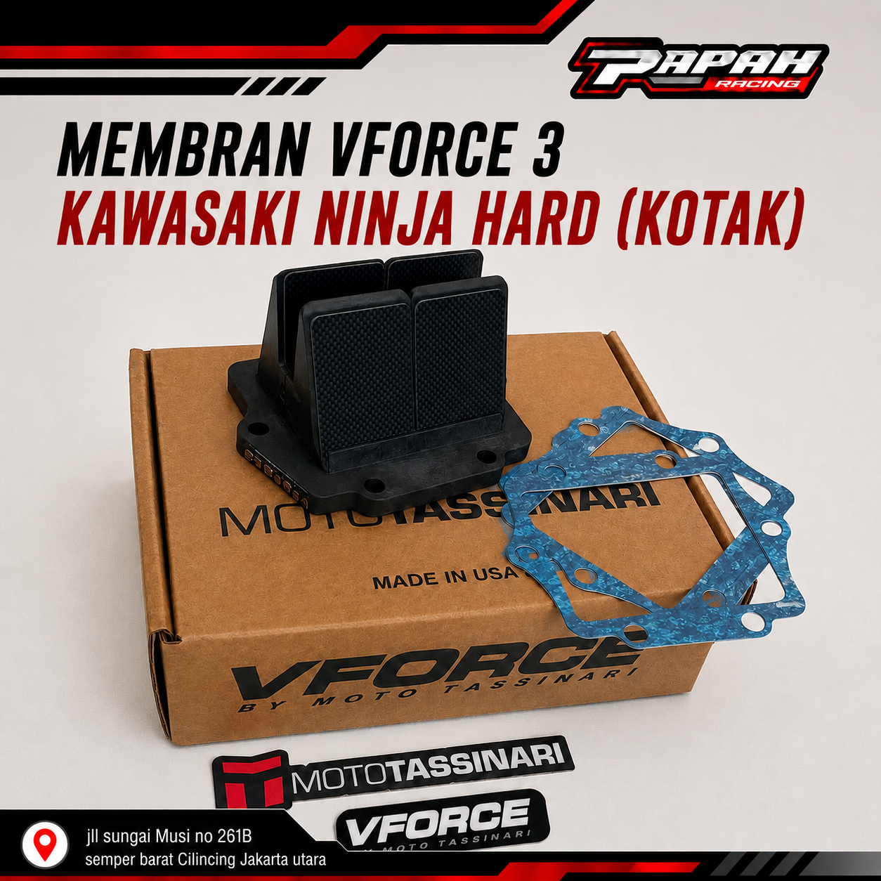 MEMBRAN VFORCE 3 KAWASAKI NINJA HARD (KOTAK)