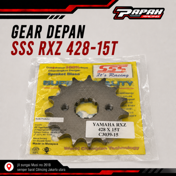GEAR DEPAN SSS RXZ 428-15T