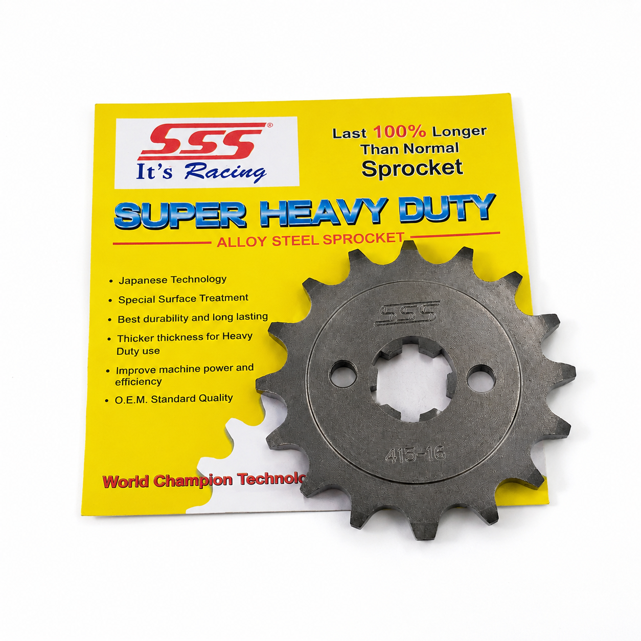 GEAR DEPAN SSS NINJA 415-16T HITAM - Gambar 4