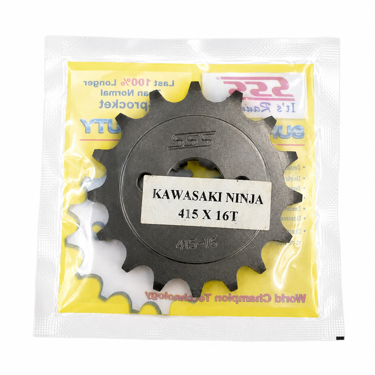 GEAR DEPAN SSS NINJA 415-16T HITAM - Gambar 2