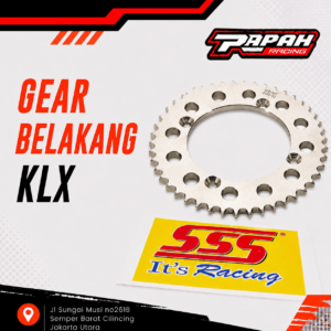 GEAR BELAKANG SSS KLX 428 ukuran 51 52 53 54 55 56
