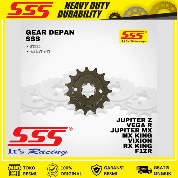 GEAR DEPAN SSS RXZ 415 12 13 14 15 16 17