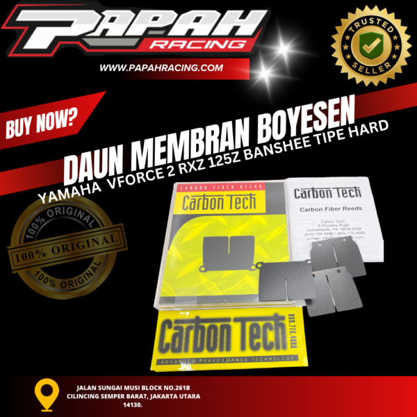 DAUN MEMBRAN BOYESEN CARBON TECH VFORCE 2 RXZ 125Z BANSHEE TIPE HARD