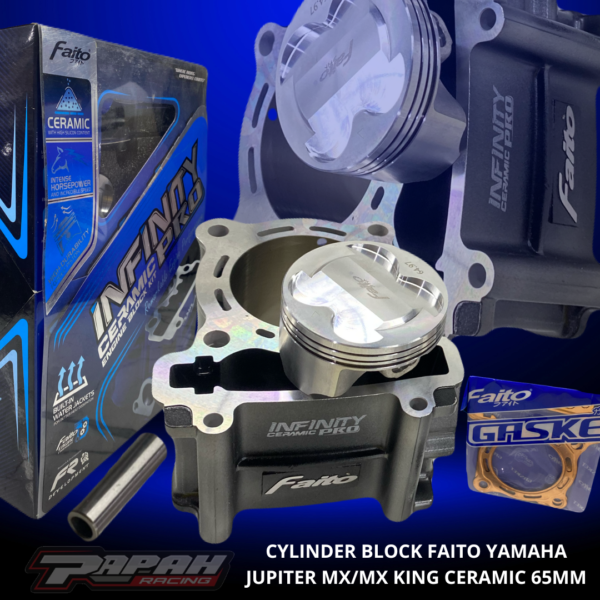 CYLINDER BLOCK BLOK FAITO YAMAHA JUPITER MX DAN MXKING CERAMIC 65MM