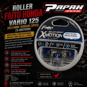 ROLLER FAITO HONDA VARIO 125 20X15MM 16GRAM (3PCS) (X-MOTION)