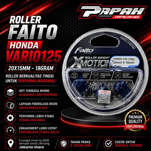 ROLLER FAITO HONDA VARIO125 20X15MM 18GRAM (3PCS) (X-MOTION)