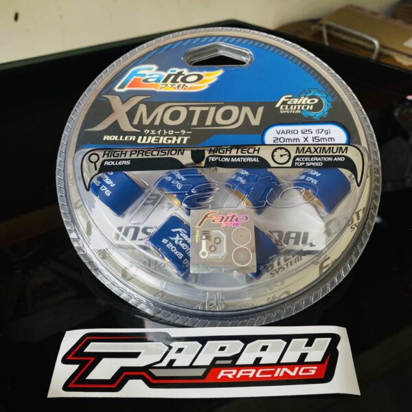 ROLLER SET FAITO HONDA VARIO 125 20X15MM 17 GRAM (X-MOTION)